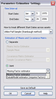 Parameters estimation